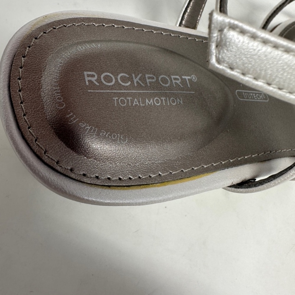 Rockport Women’s Zandra Anklestrap Pearl Sandals Size 8 TotalMotion EUC no box - Picture 9 of 11